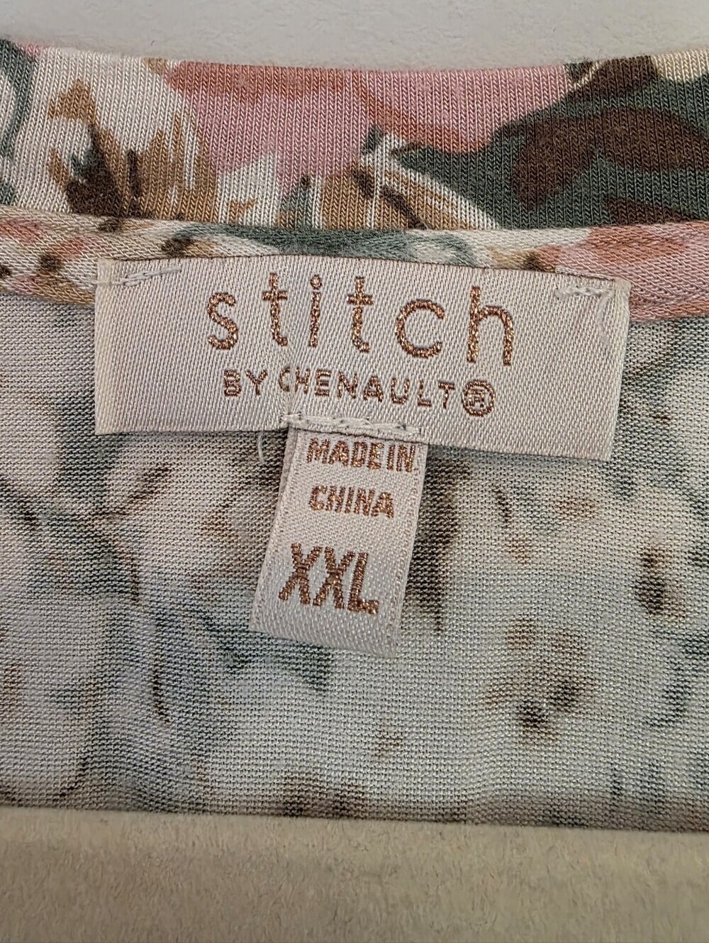 Stitch by Chenault Size XXL Floral Boho Top Rayon Lightweight Comfortable - Picture 5 of 9